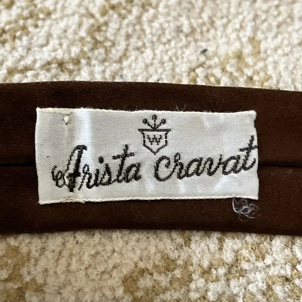 MCM Necktie Ultra Thin Tie Jazz Rat Pack Madmen Atomic Brown Kingpin 1960s vtg